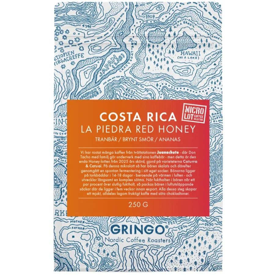 Gringo Nordic Costa Rica La Piedra Red Honey 250 g granos de café
