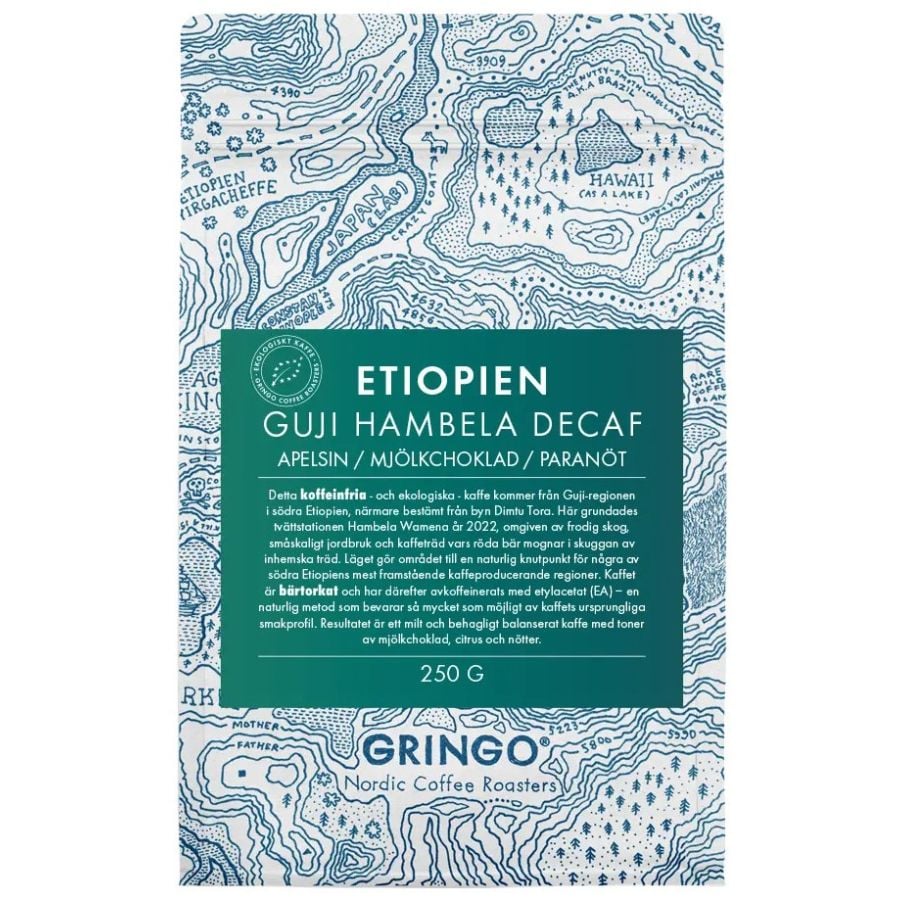 Gringo Nordic Organic Etiopien Guji Hambela Decaf 250 g Coffee Beans