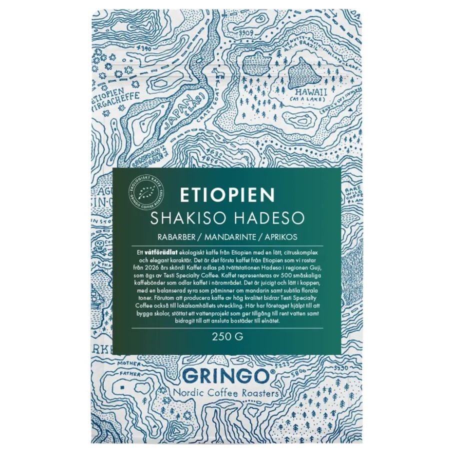 Gringo Nordic Organic Etiopien Shakiso Hadeso 250 g Coffee Beans