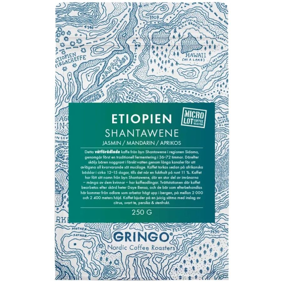 Gringo Nordic Etiopien Shantawene 250 g grains de café