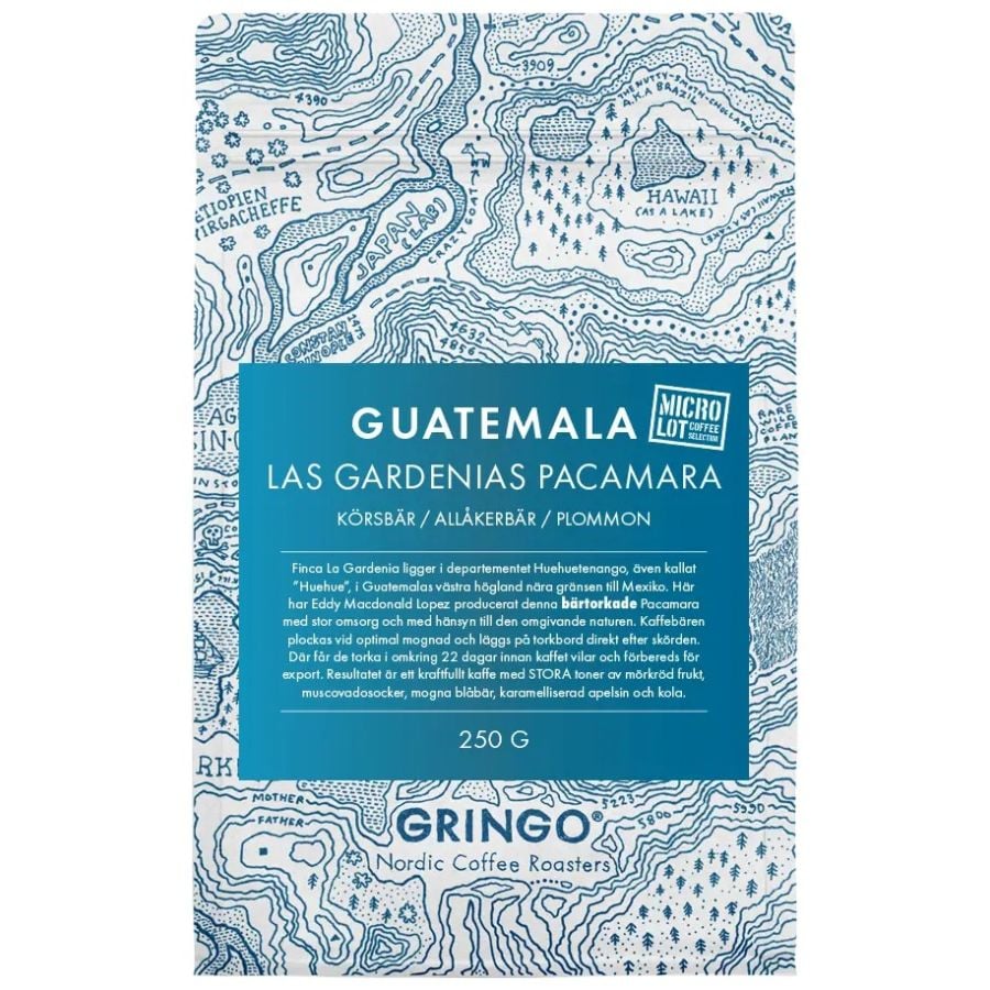 Gringo Nordic Guatemala Las Gardenias Pacamara 250 g Coffee Beans