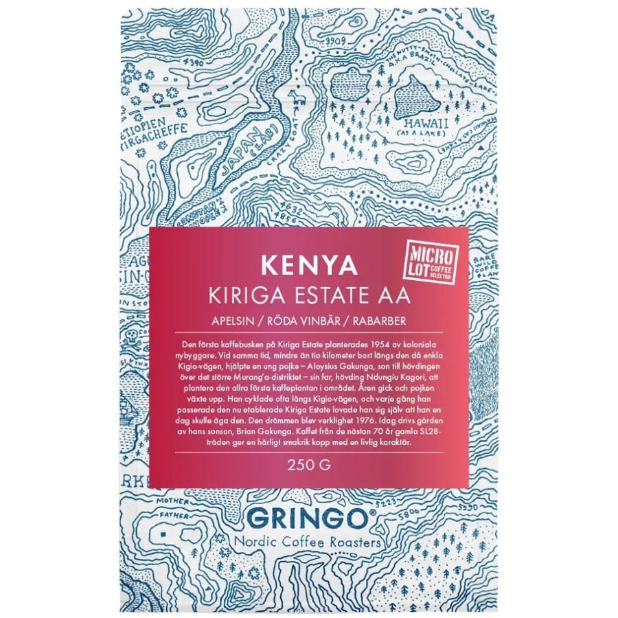 Gringo Nordic Kenya Kiriga Estate AA 250 g Coffee Beans