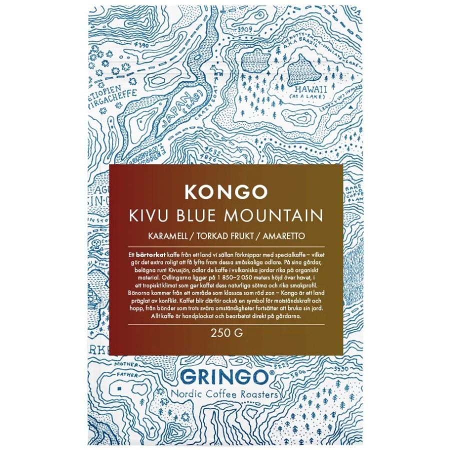Gringo Nordic Kongo Kivu Blue Mountain 250 g Coffee Beans