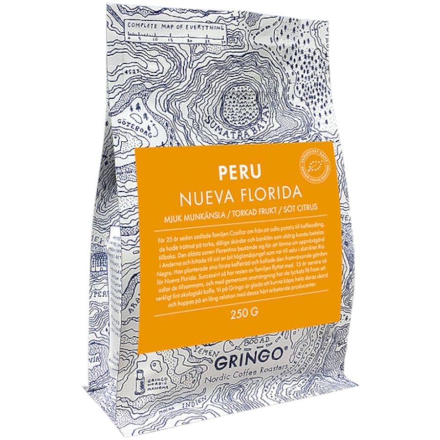 Gringo Nordic Peru Nueva Florida Organic, grains de café, 250 g