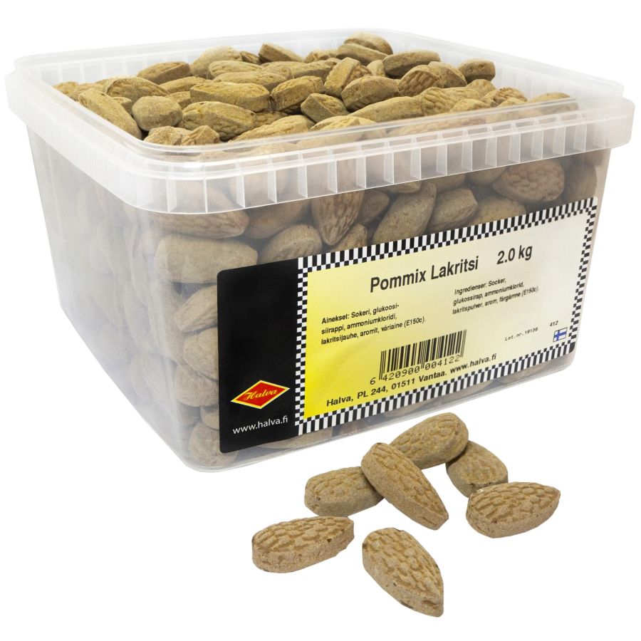 Halva Pommix Hard Licorice Candy 2 kg