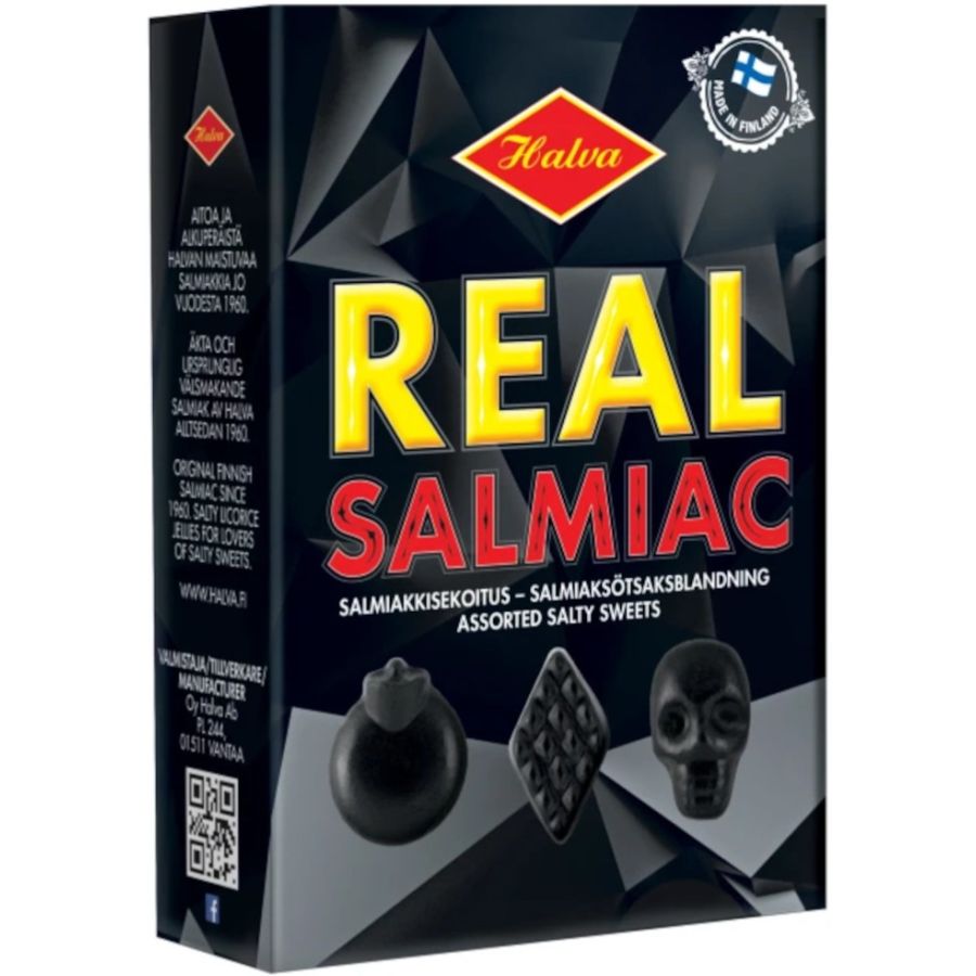 Halva Real Salmiac Salty Jellies, Box 230 g