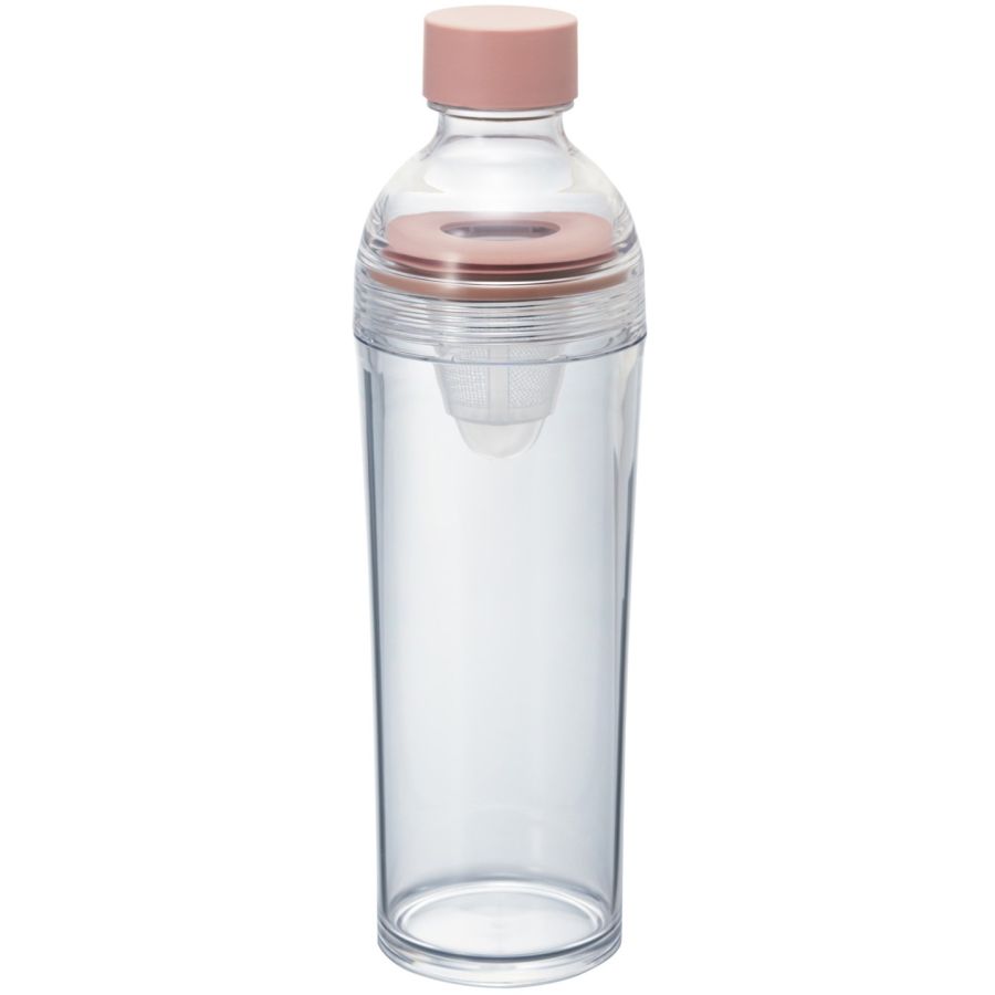 Hario Filter-in Portable Cold Brew botella para té 400 ml, rosa ahumado