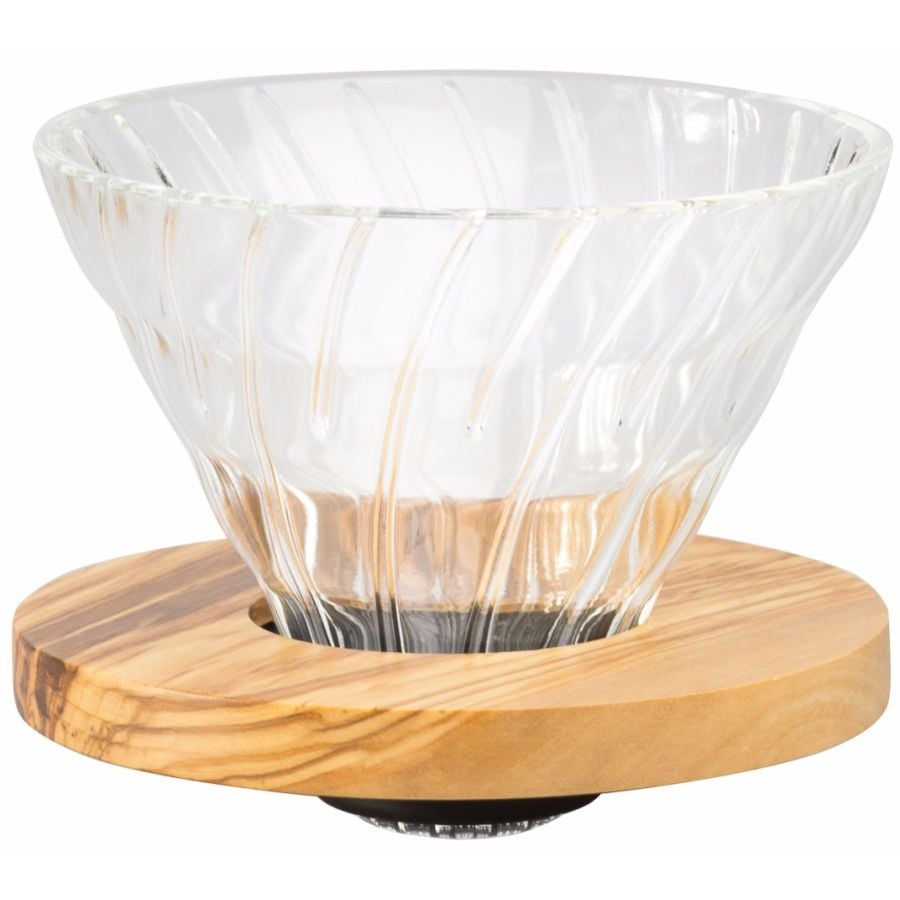 Hario Olive Wood V60 02 cafetera de goteo en vidrio