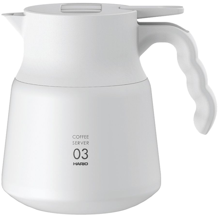 Hario V60 Insulated Stainless Steel Server PLUS, 03 800 ml, blanco