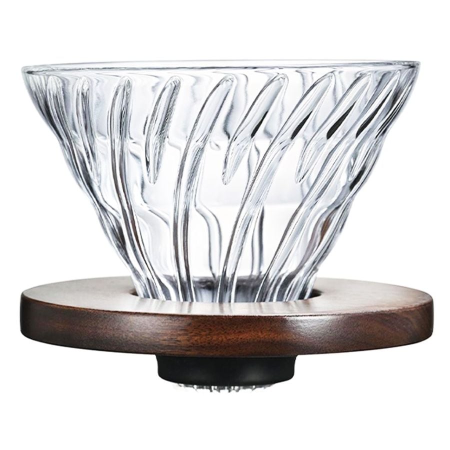 Hario V60 Walnut Wood Dripper pour le café Taille 02