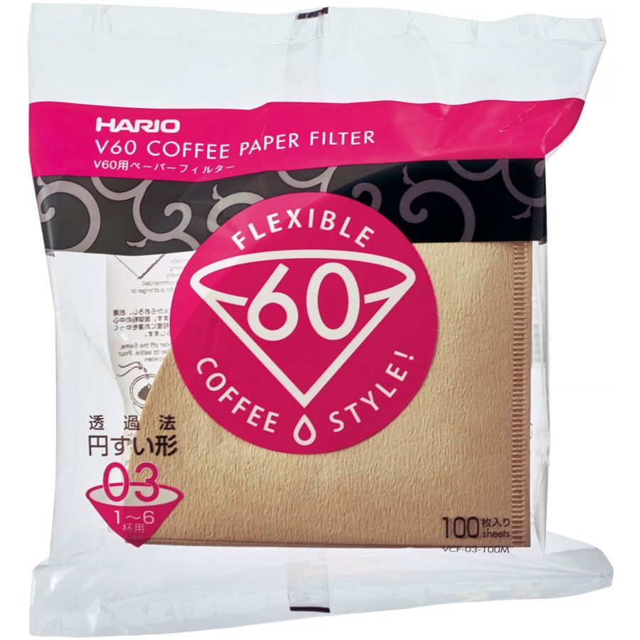 Hario V60-03 Misarashi filtros de papel de café marrón, 100 uds.