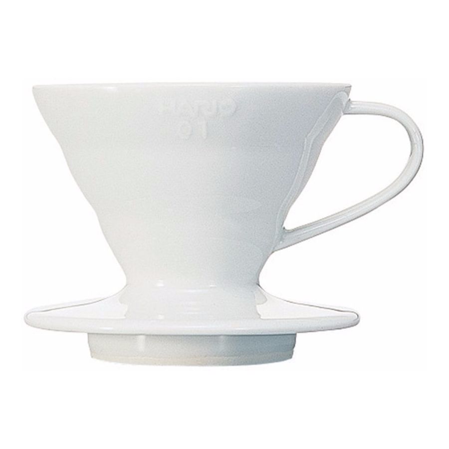 Hario V60 Ceramic Coffee Dripper Size 01, White