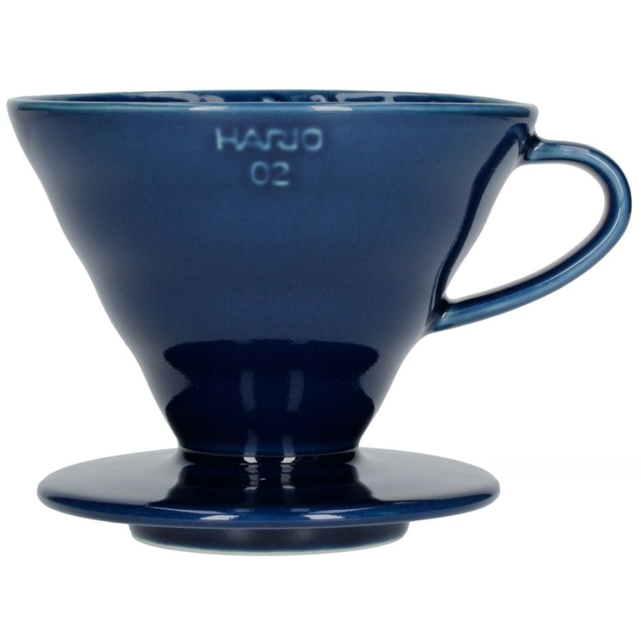 Hario V60 taille 02 porte-filtre en céramique, bleu indigo