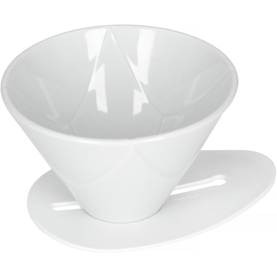 Hario V60 One Pour Dripper Mugen 02, cerámica, blanco