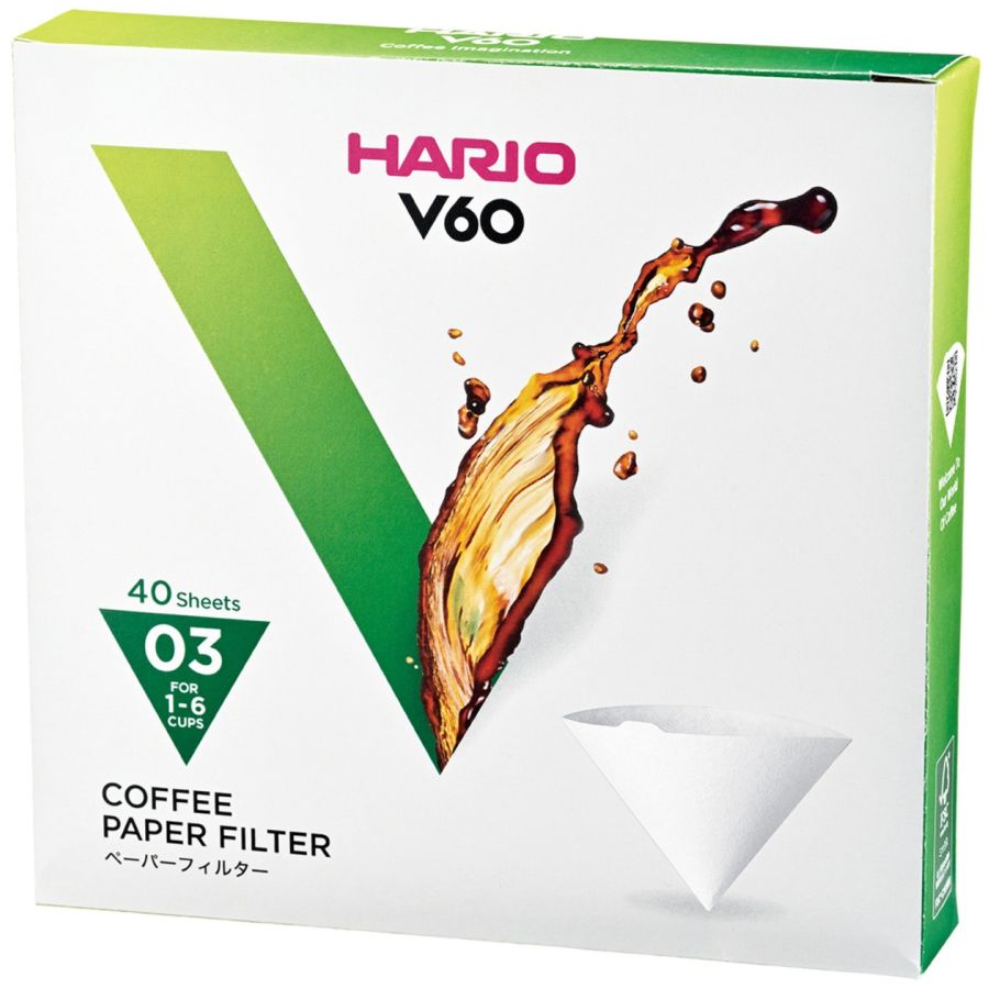 Hario V60-03 filtros de papel para café, caja de 40 uds.