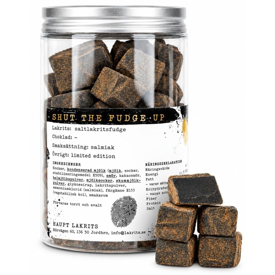 Haupt Lakrits Shut The Fudge Up – Liquorice & Salmiak Fudge 250 g