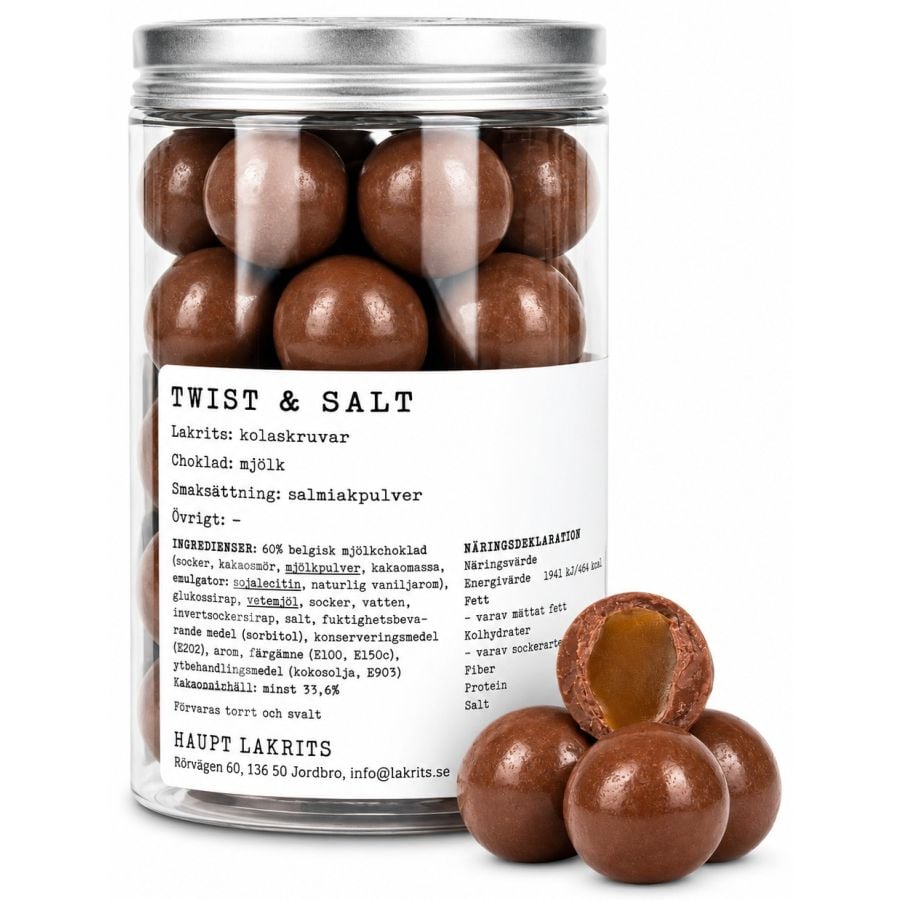 Haupt Lakrits - Twist & Salt - MIlk Chocolate, Toffee & Salmiak 250 g