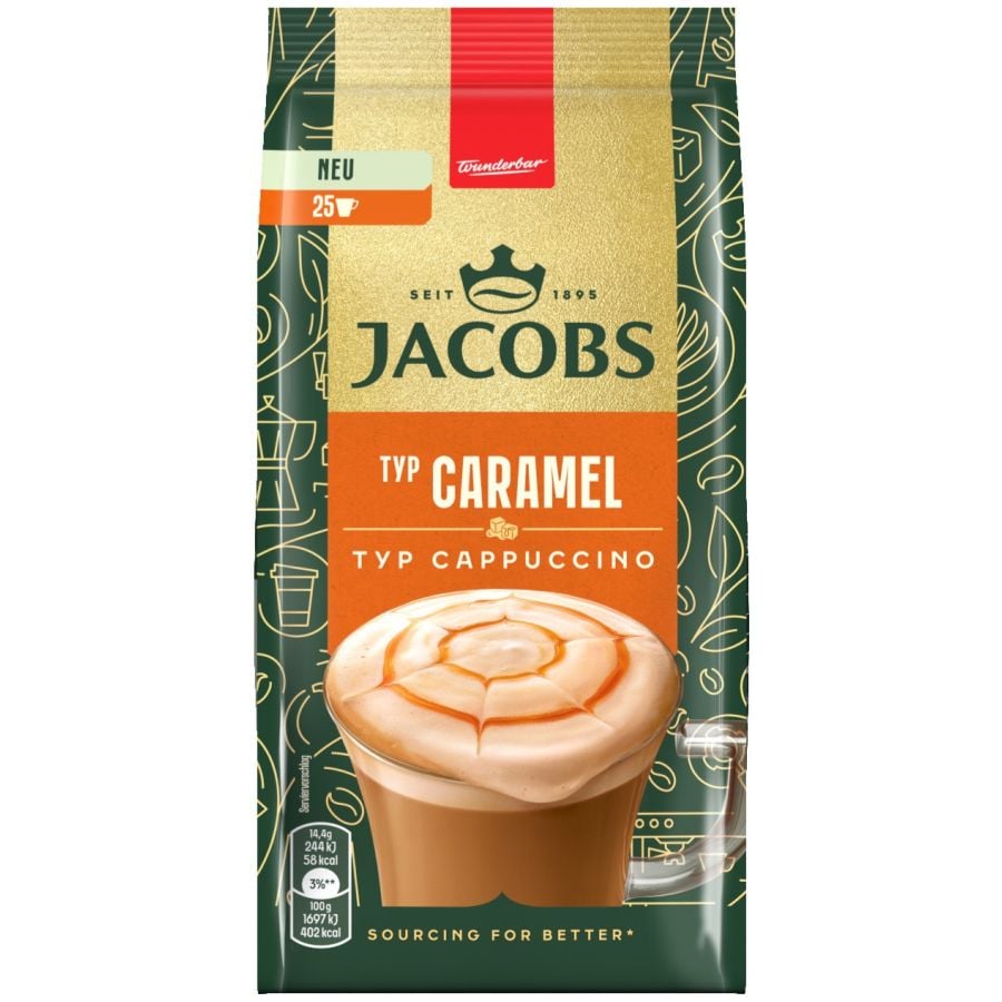 Jacobs Cappuccino Caramel Flavoured Instant Coffee 360 g