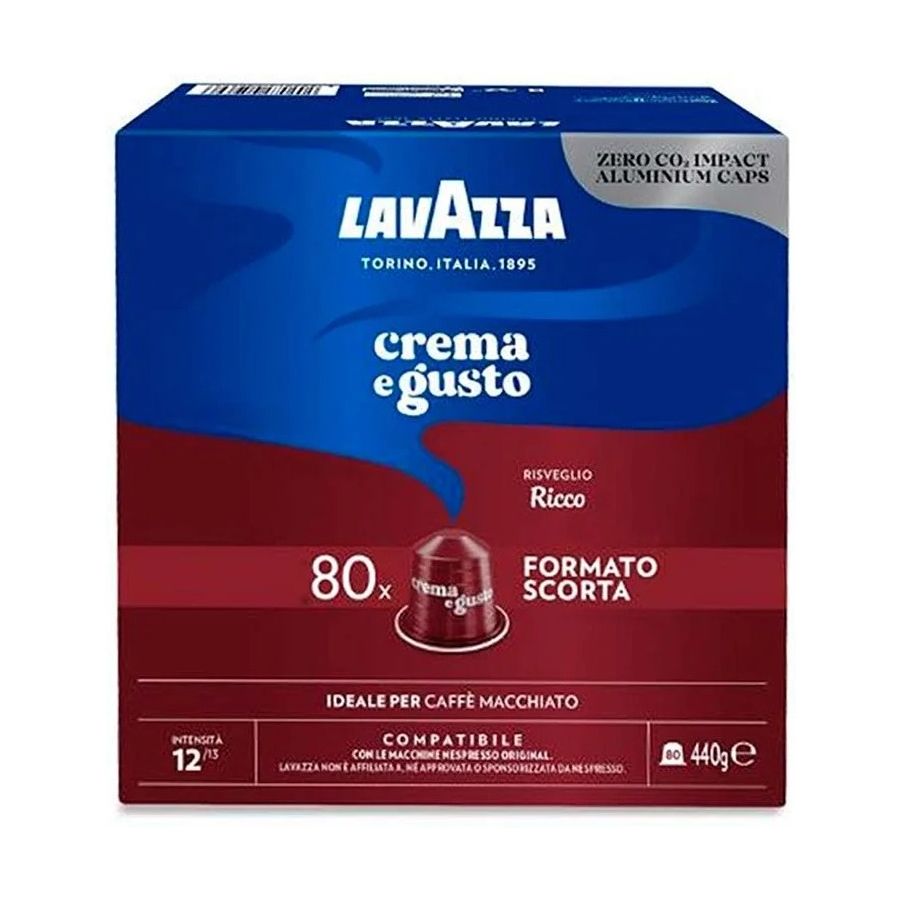 Lavazza Crema e Gusto Ricco Nespresso-Compatible Coffee Capsule 80 pcs