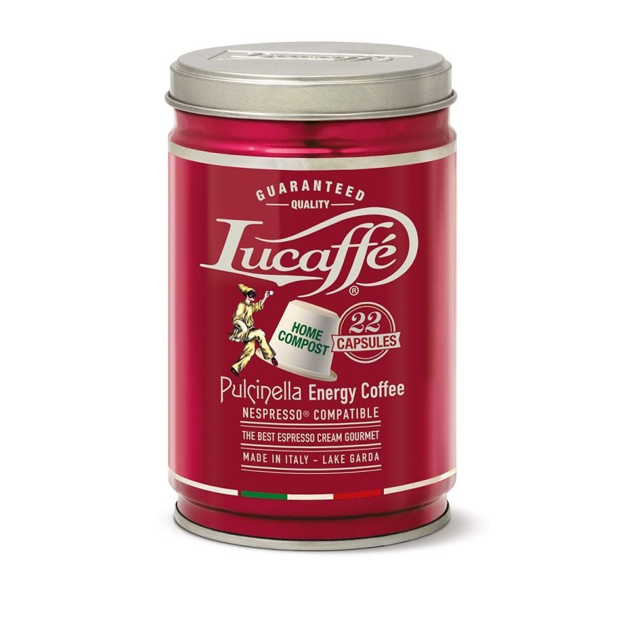 Lucaffé Pulcinella cápsulas compatibles con Nespresso biodegradables 22 uds.