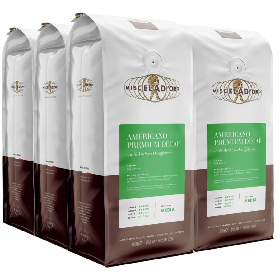 Miscela d'Oro Americano Decaf 6 x 1 kg Coffee Beans
