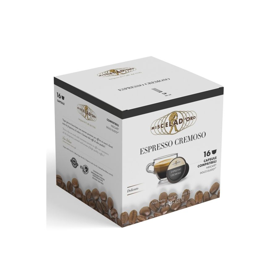 Miscela d'Oro Espresso Cremoso, Dolce Gusto® Compatible Coffee Capsules, 16 pcs