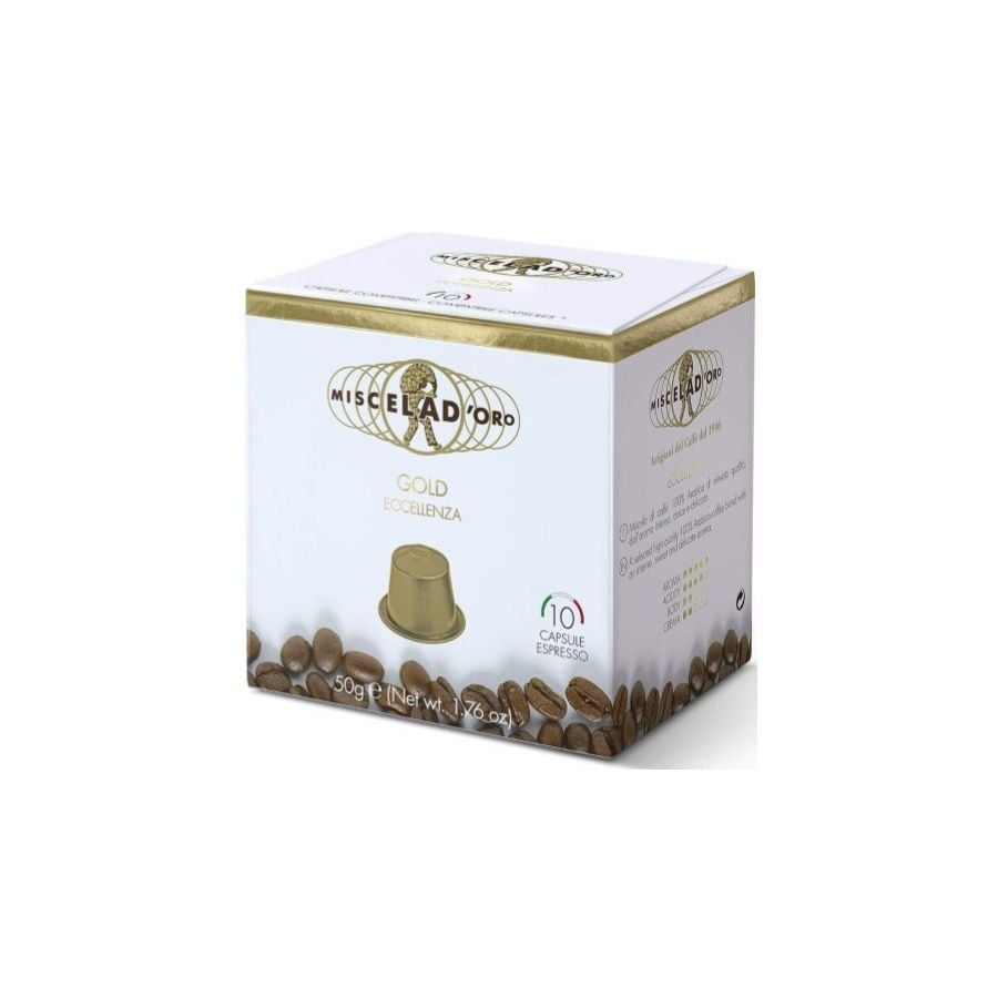 Miscela d'Oro Gold Capsules de café compatibles Nespresso 10 pcs