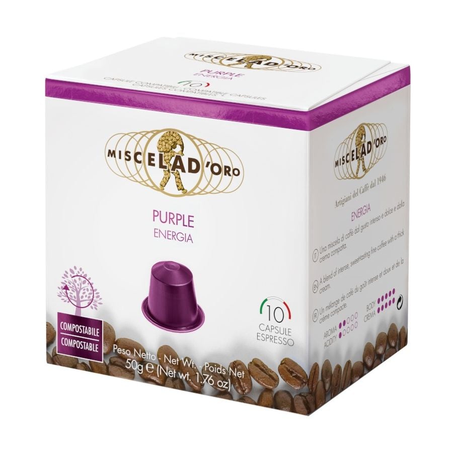 Miscela d'Oro Purple cápsulas compatibles con Nespresso 10 uds.