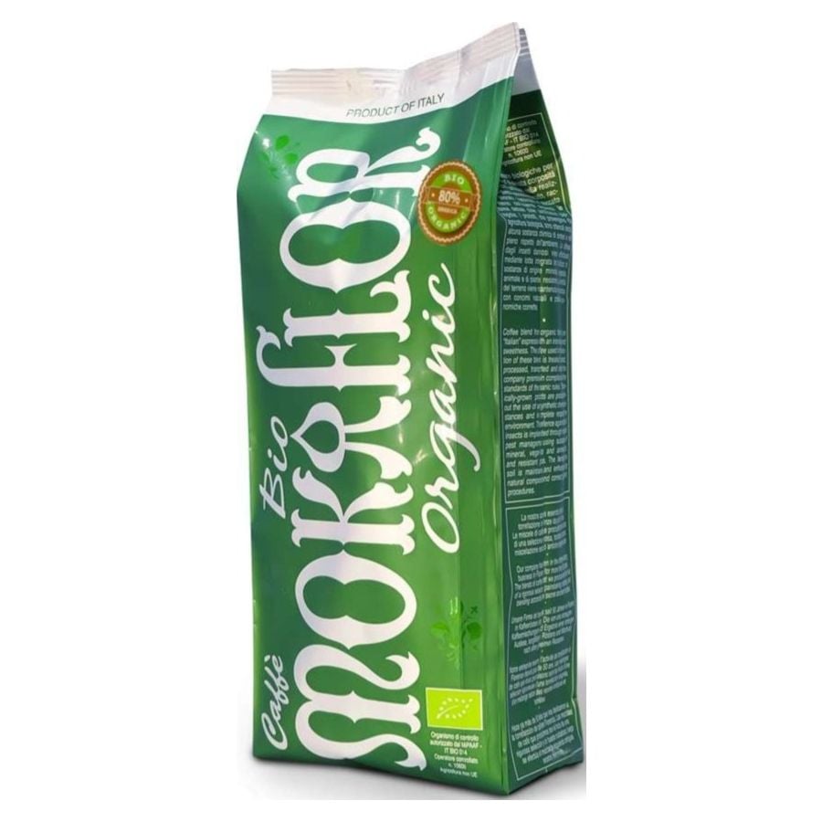 Mokaflor Bio Organic 80 % Arabica Café en grains, 1 kg
