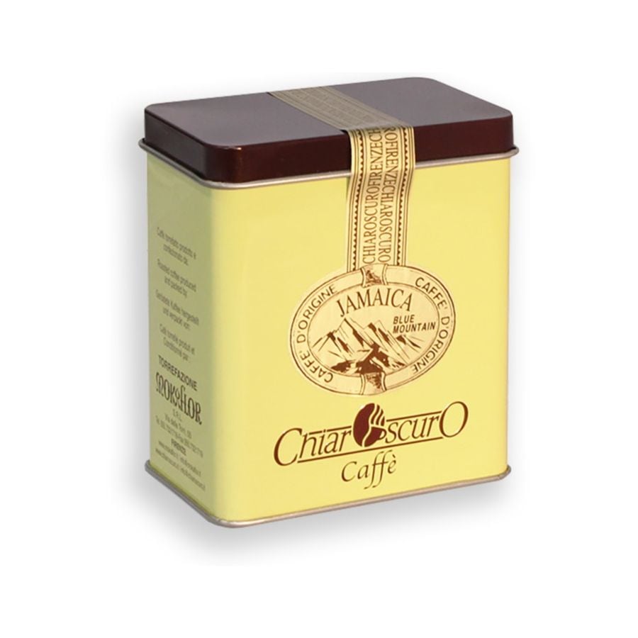 Mokaflor Chiaroscura Jamaica Blue Mountain 125 g café en grano en caja de metal