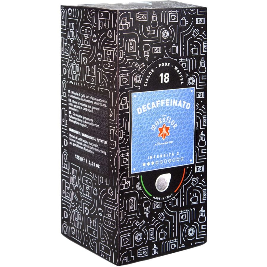 Mokaflor Decaffeinato monodosis de café E.S.E., 18 uds.