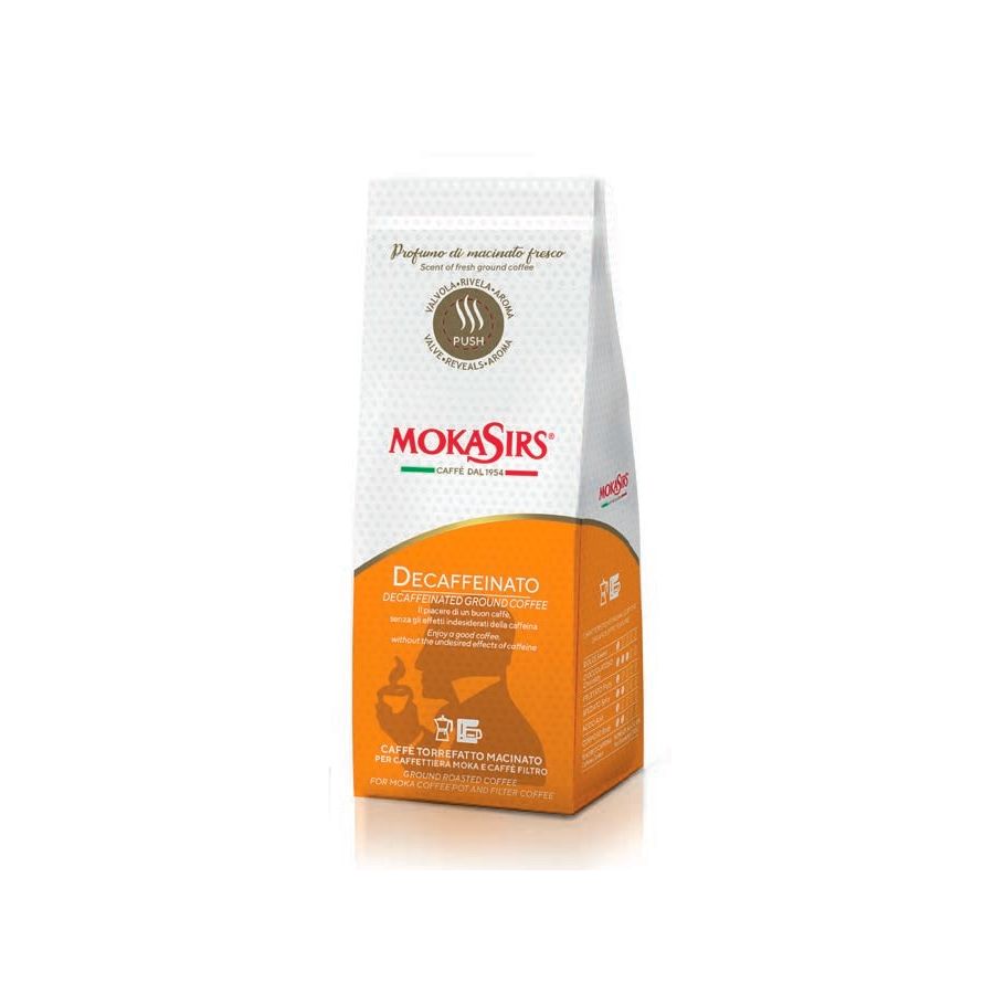 MokaSirs Decaffeinato café moulu, 180 g