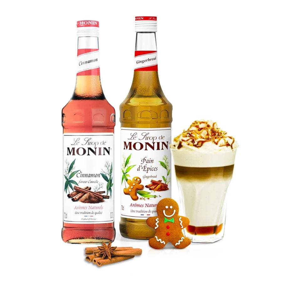 Monin Gingerbread + Monin Cinnamon Syrups 700 ml