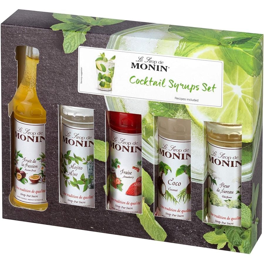 Monin Sirops pour Cocktails, Set 5 x 50 ml