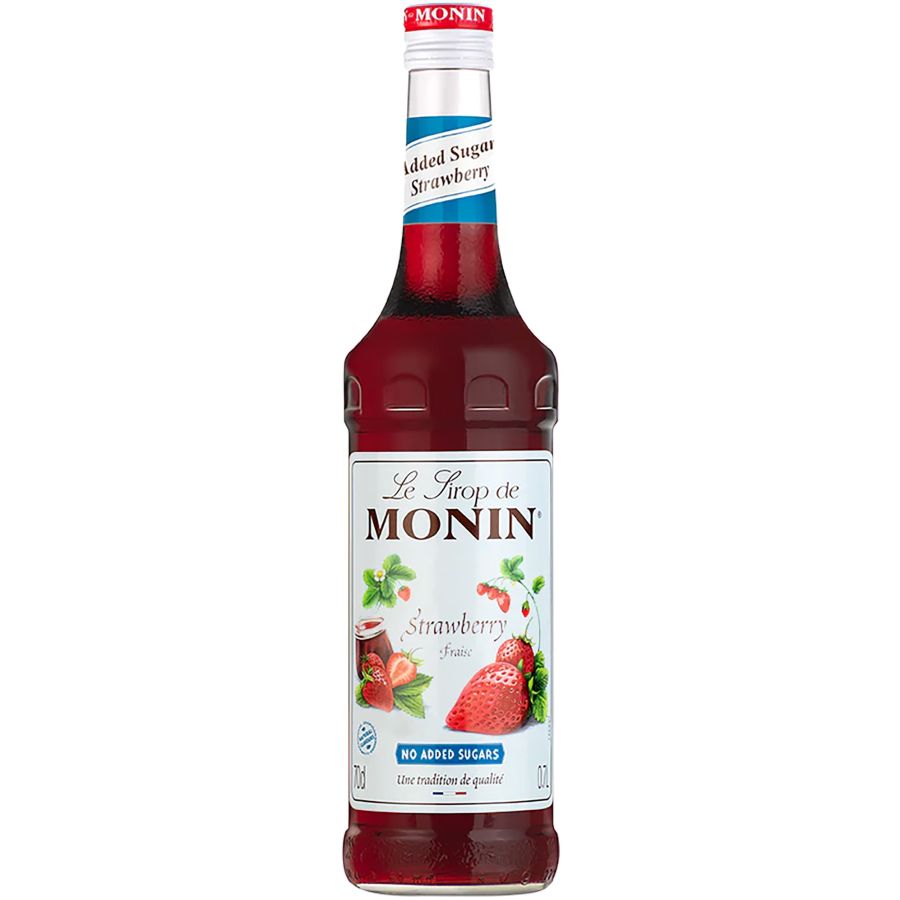 Monin Strawberry Syrup No Added Sugars 700 ml Crema