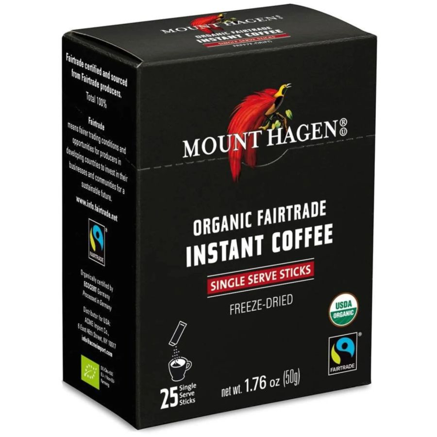 Mount Hagen Instant Coffee Sticks, 25 x 2 g