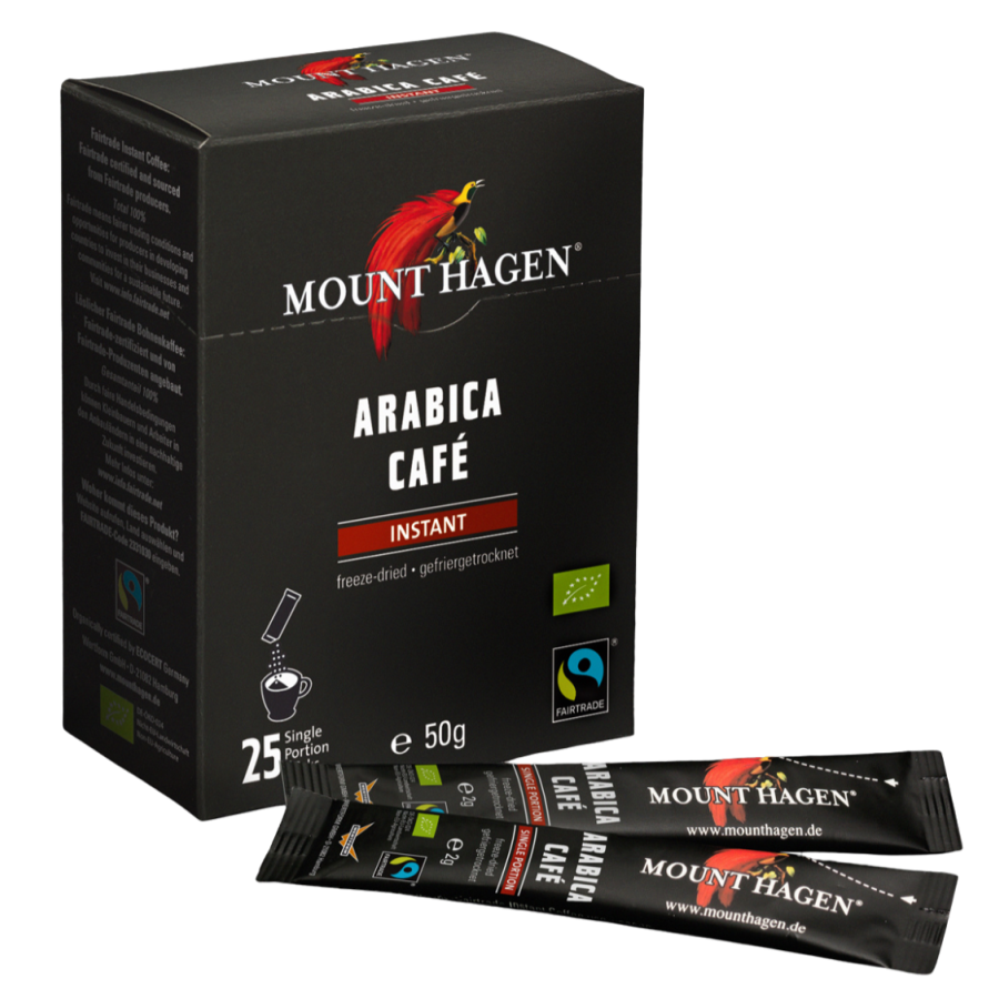Mount Hagen Instant Coffee Sticks, 25 x 2 g