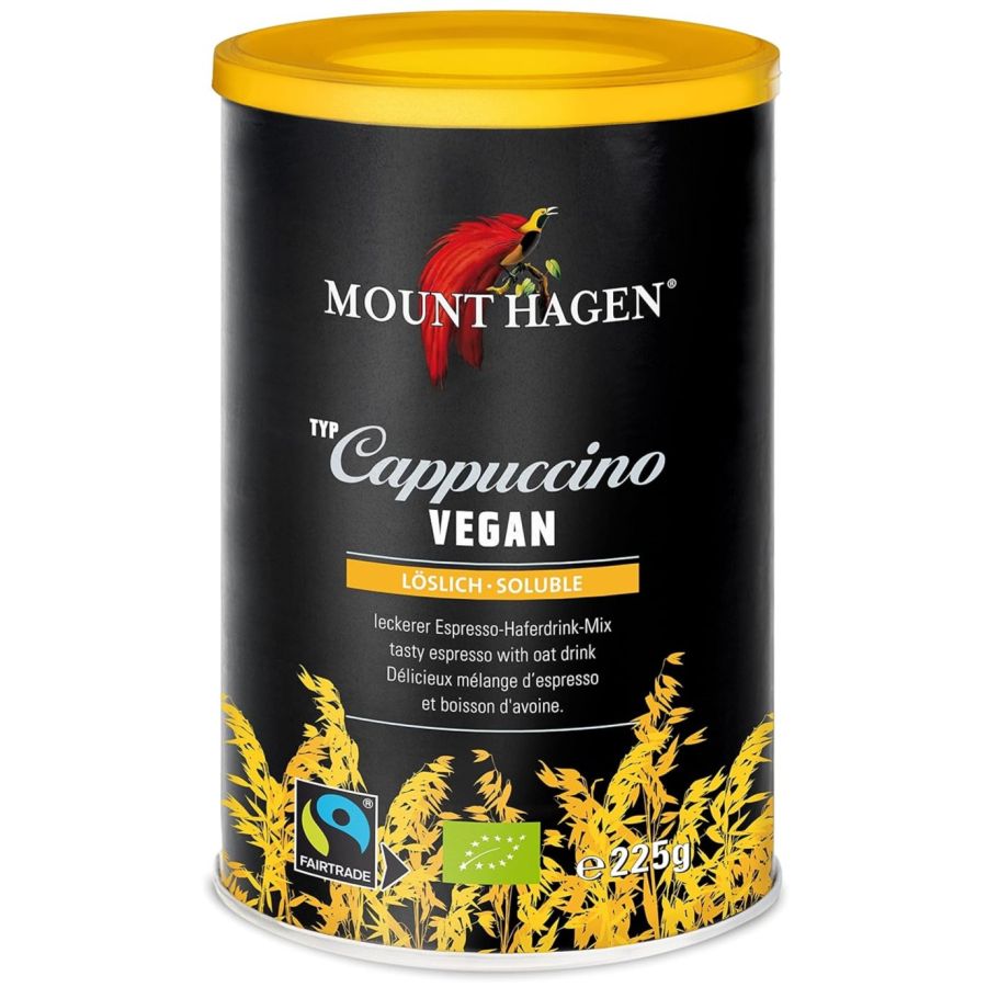 Mount Hagen Cappuccino Vegan Instant Coffee 225 g Jar