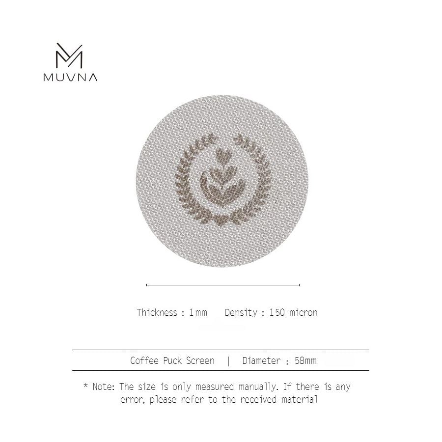 MUVNA Puck Screen 1 mm x 58 mm, Stainless Steel
