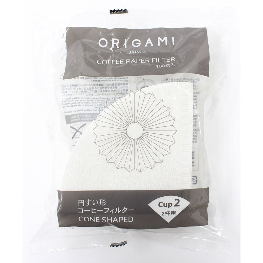 Origami S filtres à café en papier 2 tasses, 100 pcs