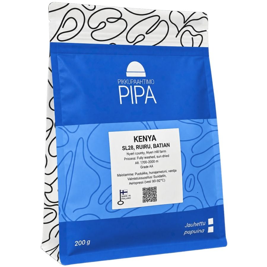 Pikkupaahtimo Pipa Kenya SL28, Ruiru, Batian 200 g Coffee Beans