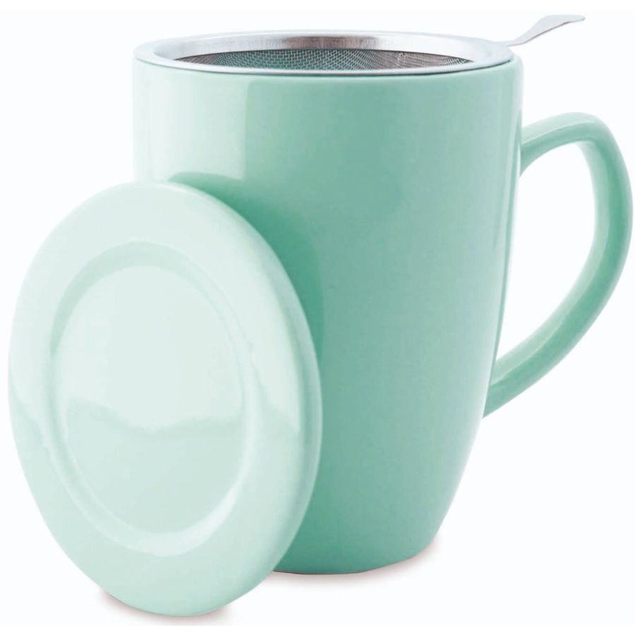 Shamila Tasse à thé avec filtre et couvercle, 350 ml, menthe