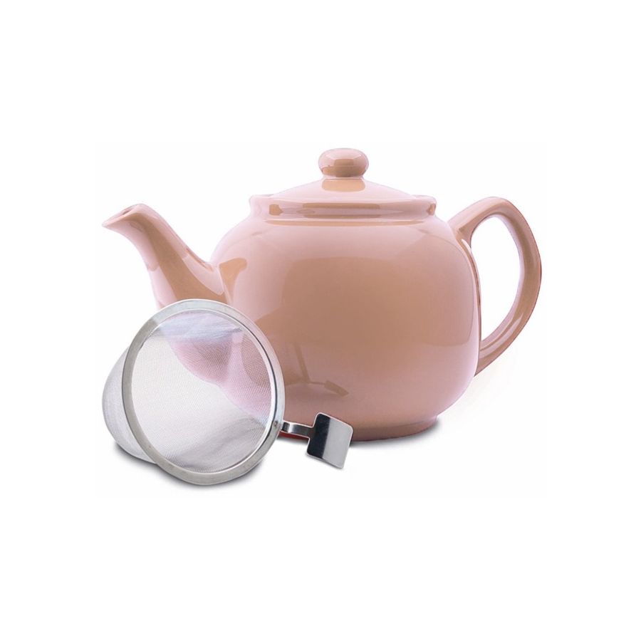 Shamila théière en céramique avec passoire, 1,2 l, rose pâle