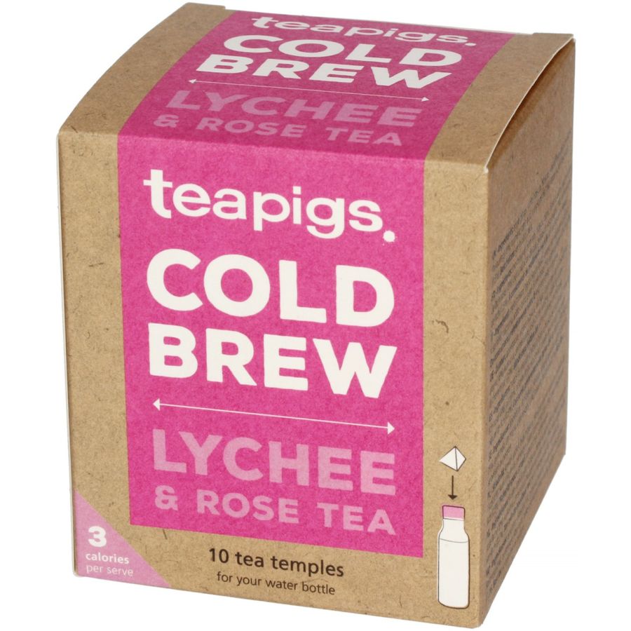 Teapigs Cold Brew Lychee & Rose Tea, 10 sachets de thé