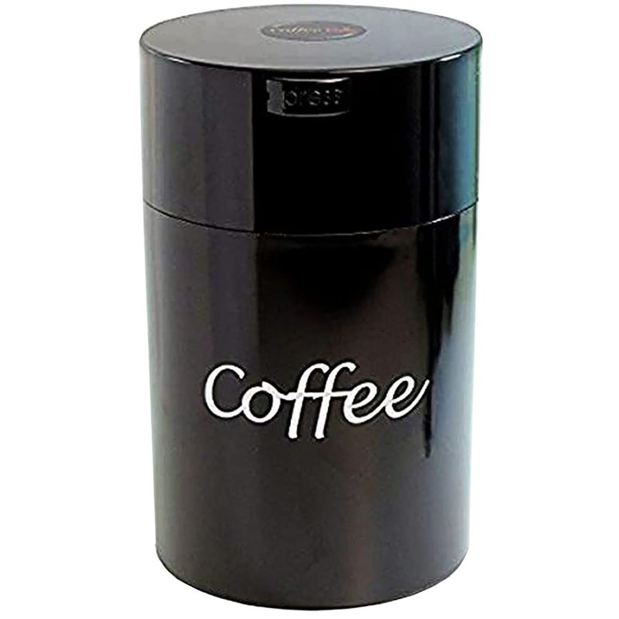 TightVac CoffeeVac recipiente hermético para café sellado al vacío 500 g, negro con texto