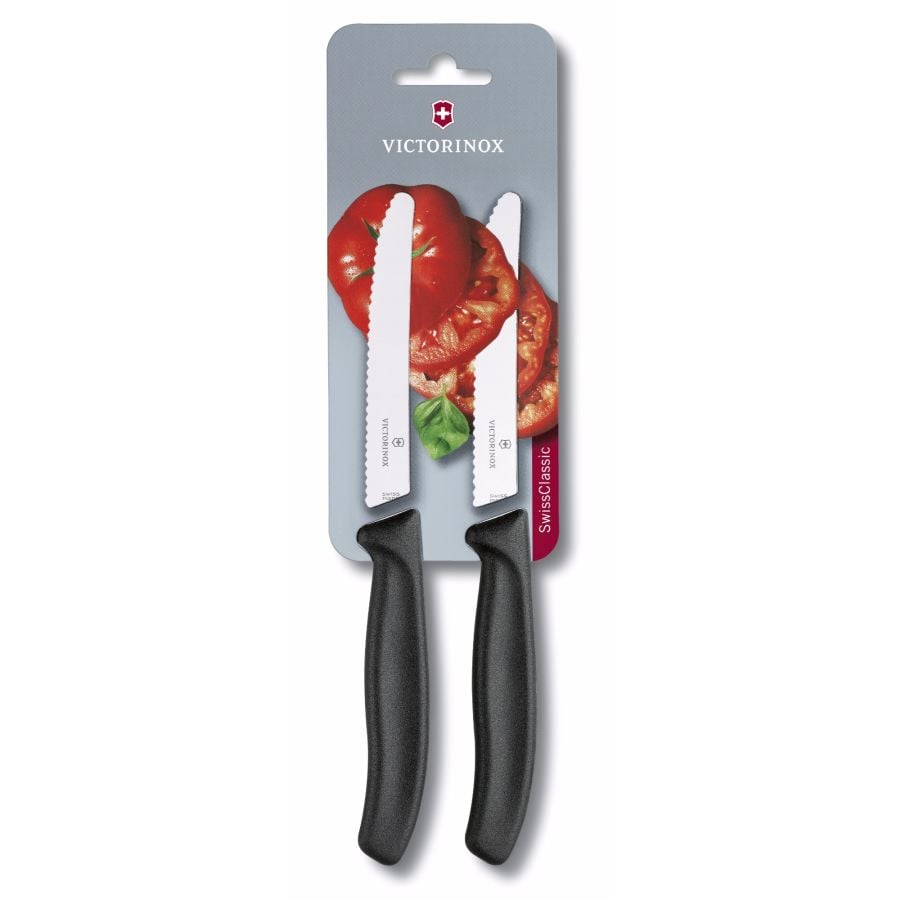 Victorinox Swiss Classic cuchillo para tomate 11 cm 2 uds., negro