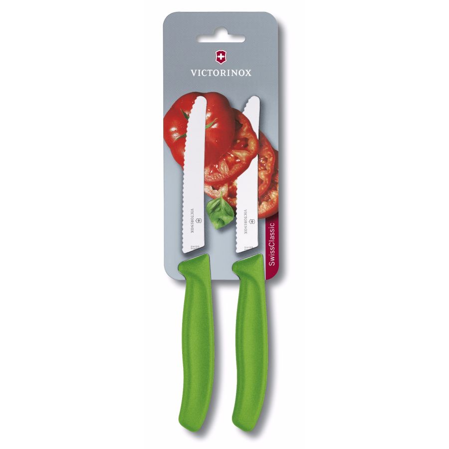 Victorinox Swiss Classic couteau à tomates 11 cm 2 pcs, vert