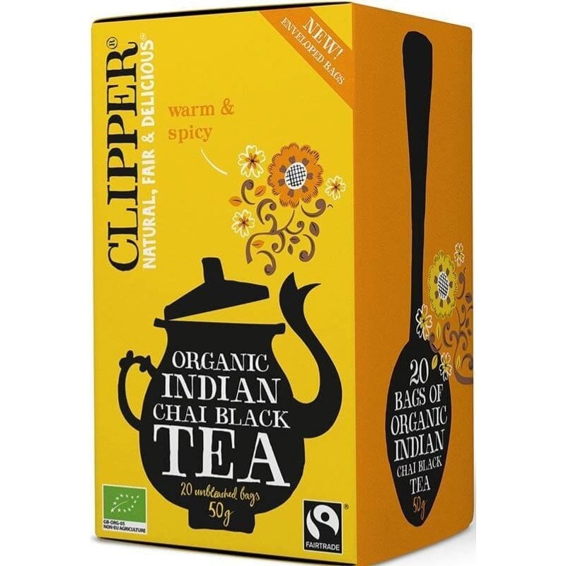 Clipper Organic Indian Chai Black Tea 20 Bags - Crema