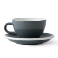 Acme Medium Cappuccino tasse 190 ml + soucoupe 14 cm, Dolphin Grey