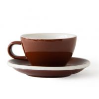 Acme Medium Cappuccino tasse 190 ml + soucoupe 14 cm, Weka Brown